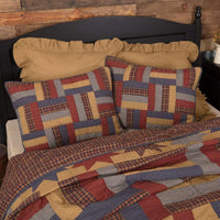 National Quilt Museum Kindred Stars and Bars Standard Sham 21x27 VHC Brands - The Fox Decor