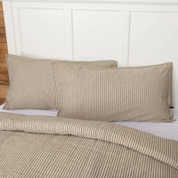 Thumbnail for Sawyer Mill Charcoal Ticking Stripe King Sham 21x37 VHC Brands - The Fox Decor