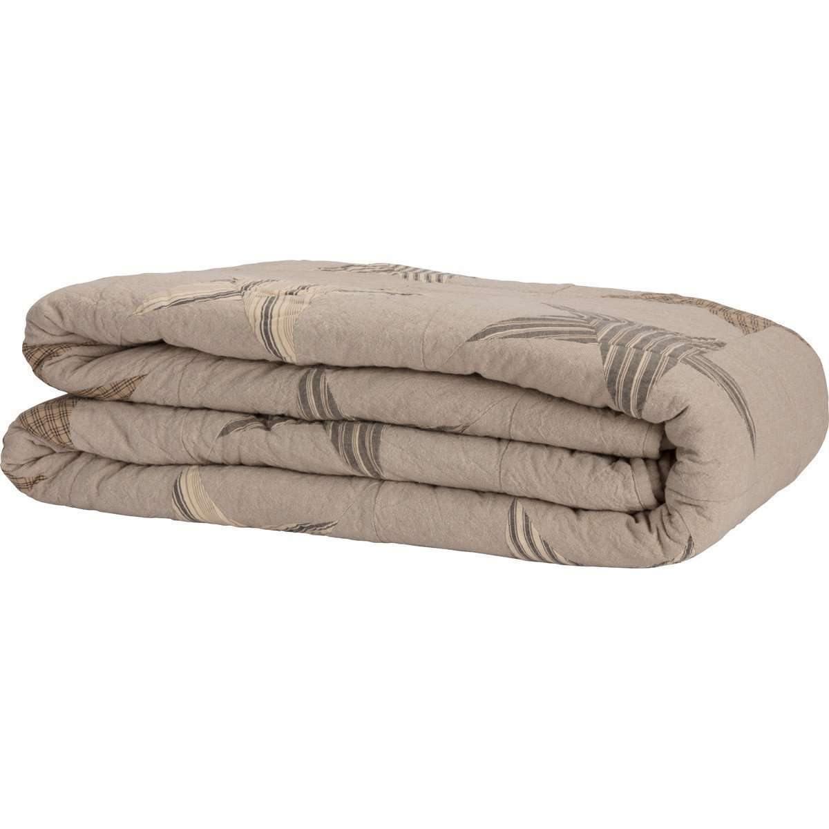 Sawyer Mill Star Charcoal Luxury King Quilt 120Wx105L VHC Brands - The Fox Decor