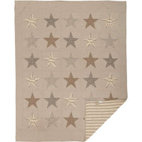 Sawyer Mill Star Charcoal Twin Quilt 68Wx86L VHC Brands - The Fox Decor