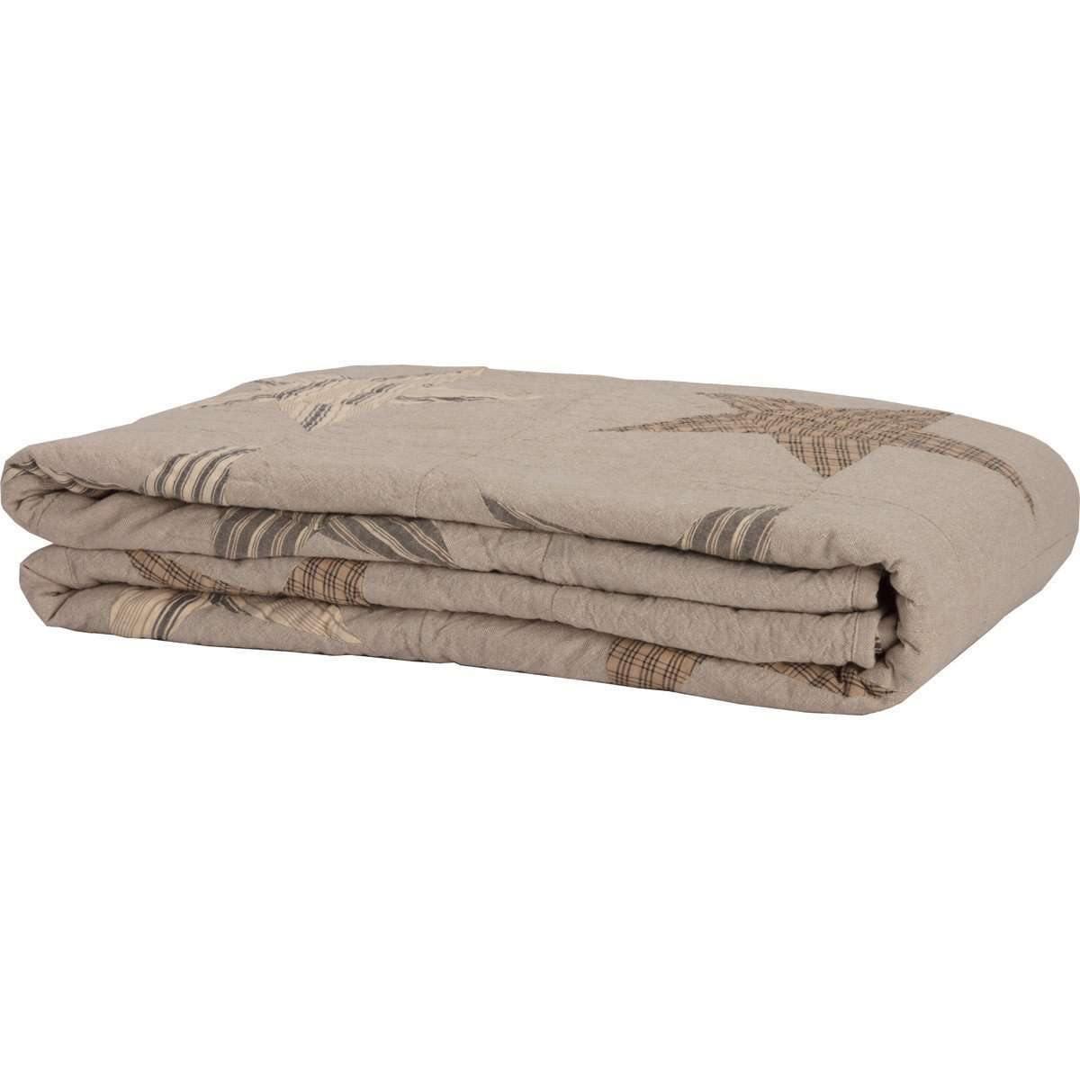 Sawyer Mill Star Charcoal Twin Quilt 68Wx86L VHC Brands - The Fox Decor