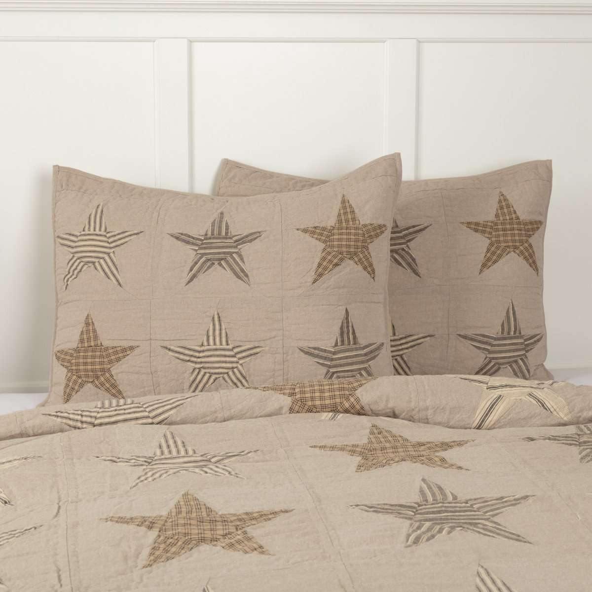 Sawyer Mill Star Charcoal Standard Sham 21x27 VHC Brands - The Fox Decor