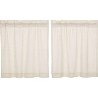 Thumbnail for Simple Life Flax Natural Tier Curtain Set of 2 L36xW36 - The Fox Decor