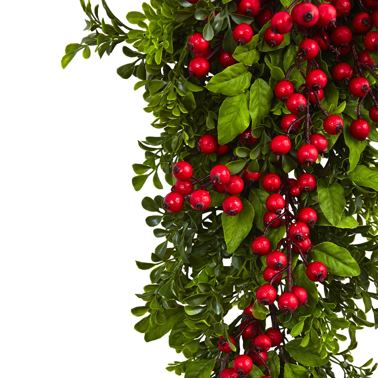 26” Berry Boxwood Teardrop Christmas Decor