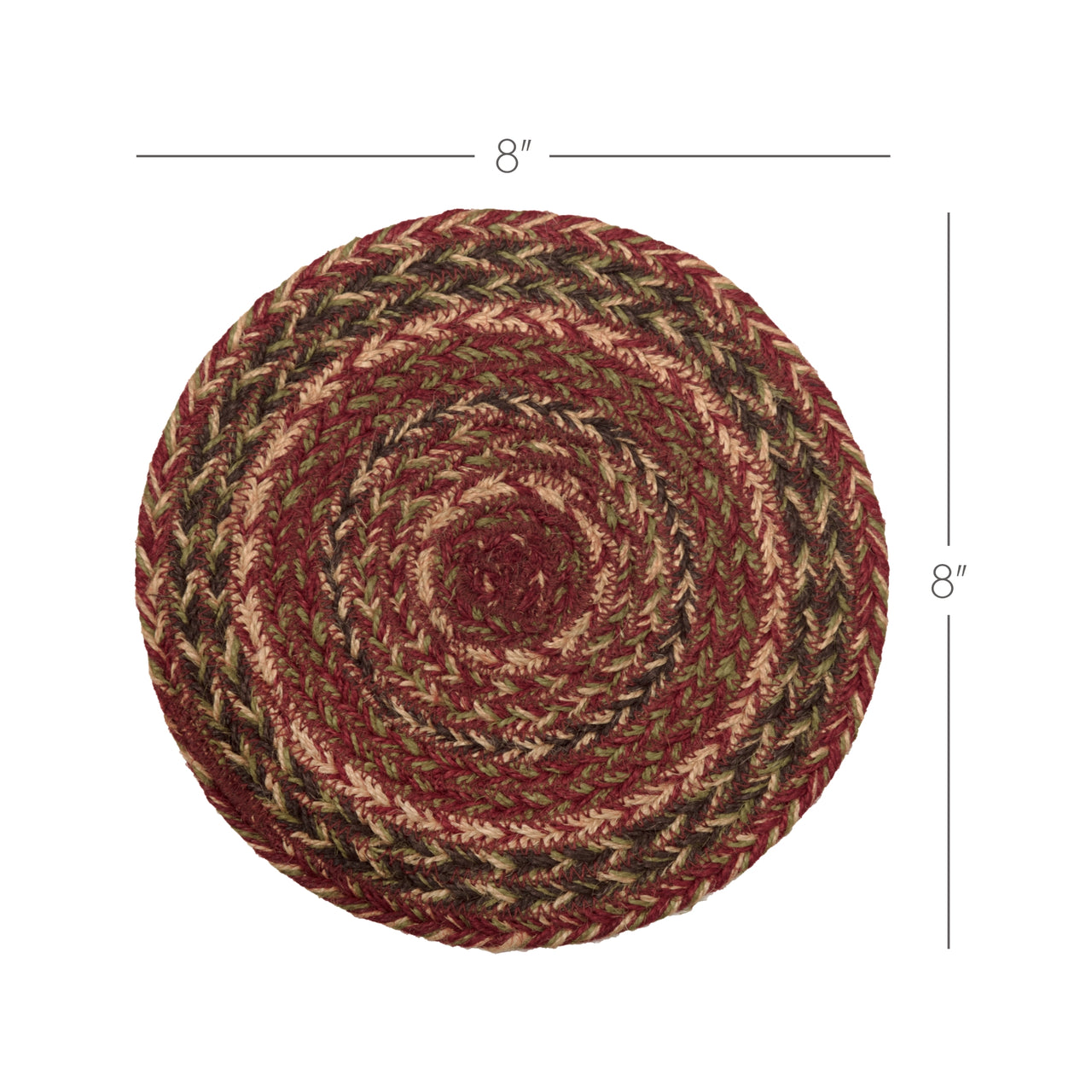 Cider Mill Jute Braided Trivet 8" VHC Brands - The Fox Decor