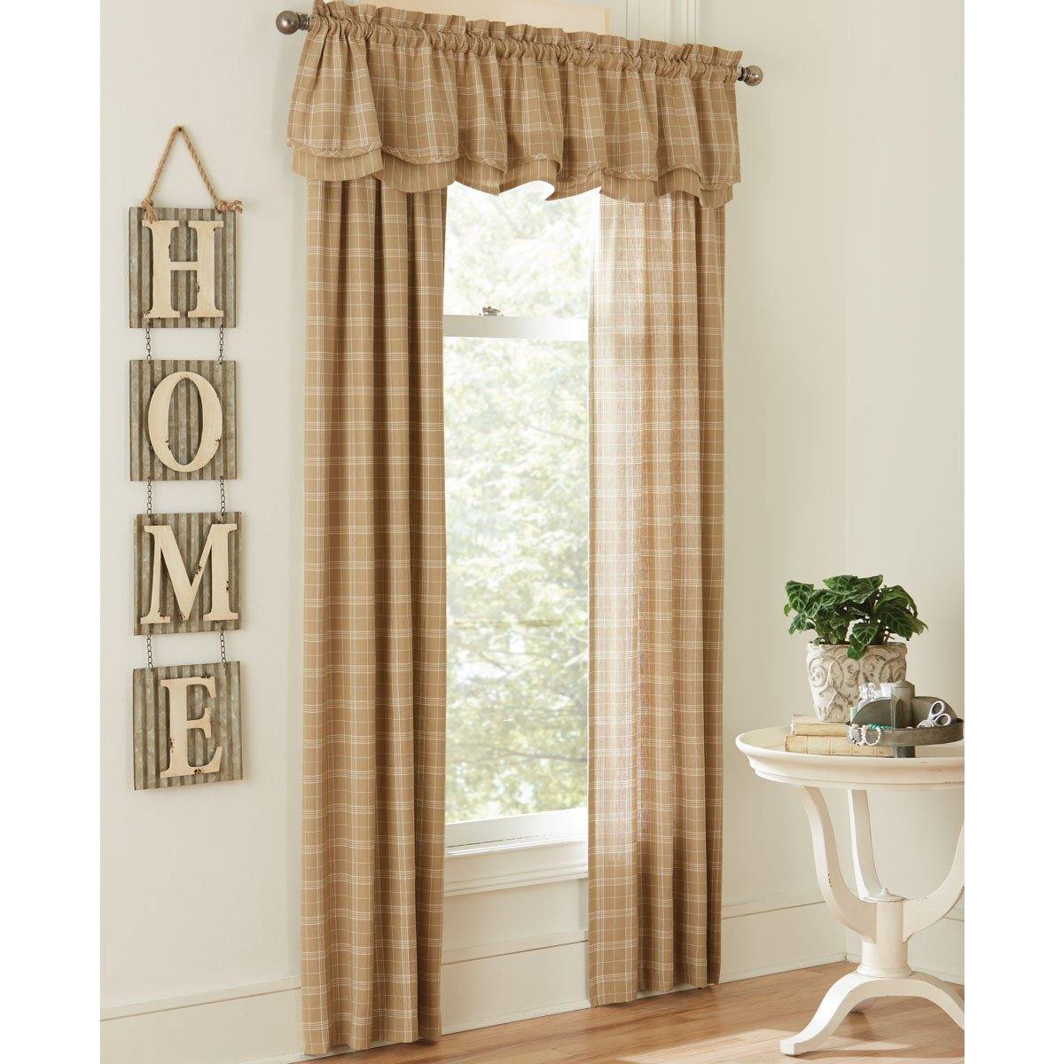Fieldstone Plaid Lined Curtain Panels 72