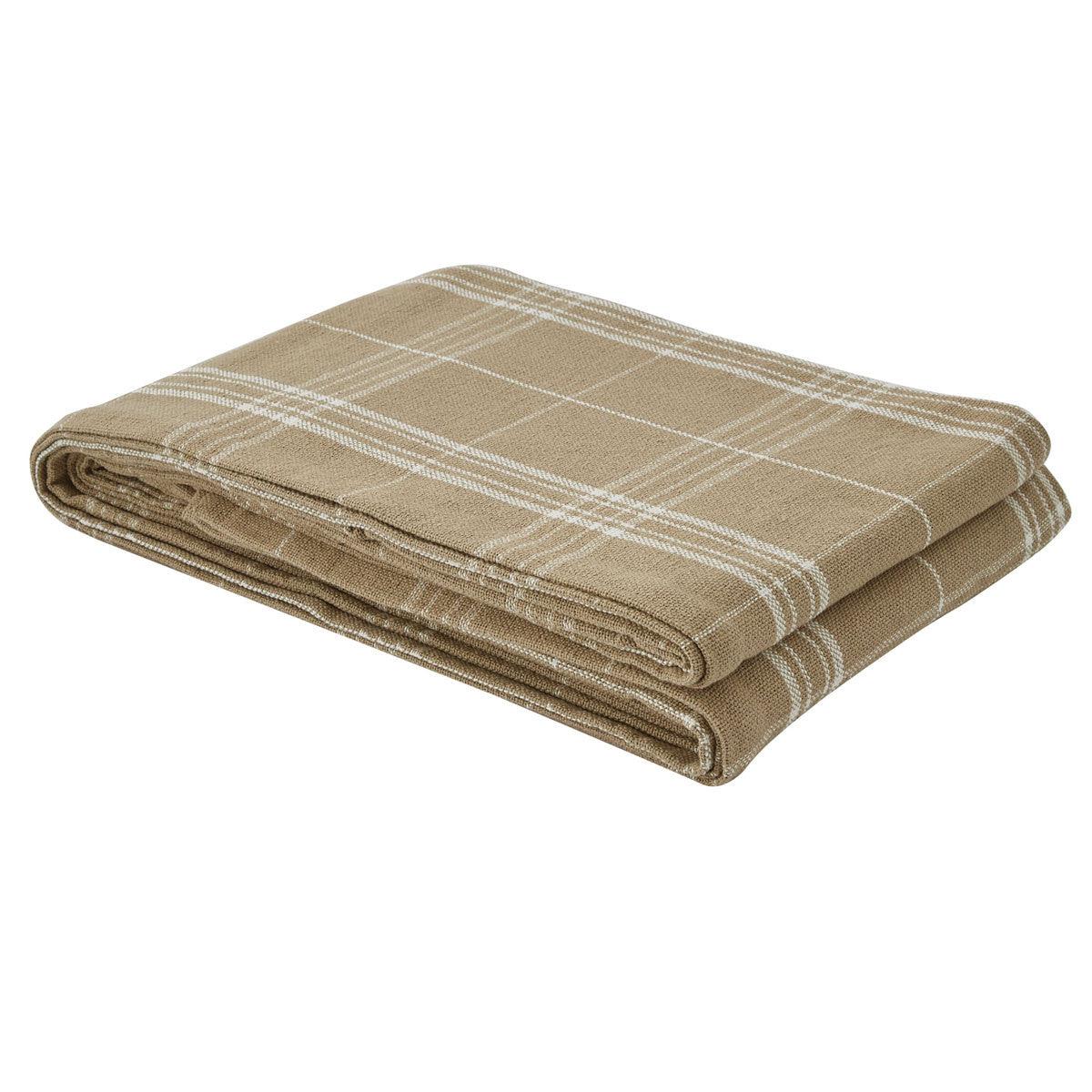 Fieldstone Plaid Queen Bedspread - Cream 94x108 - Park Designs - The Fox Decor