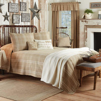 Fieldstone Plaid Queen Bedspread - Cream 94x108 - Park Designs - The Fox Decor