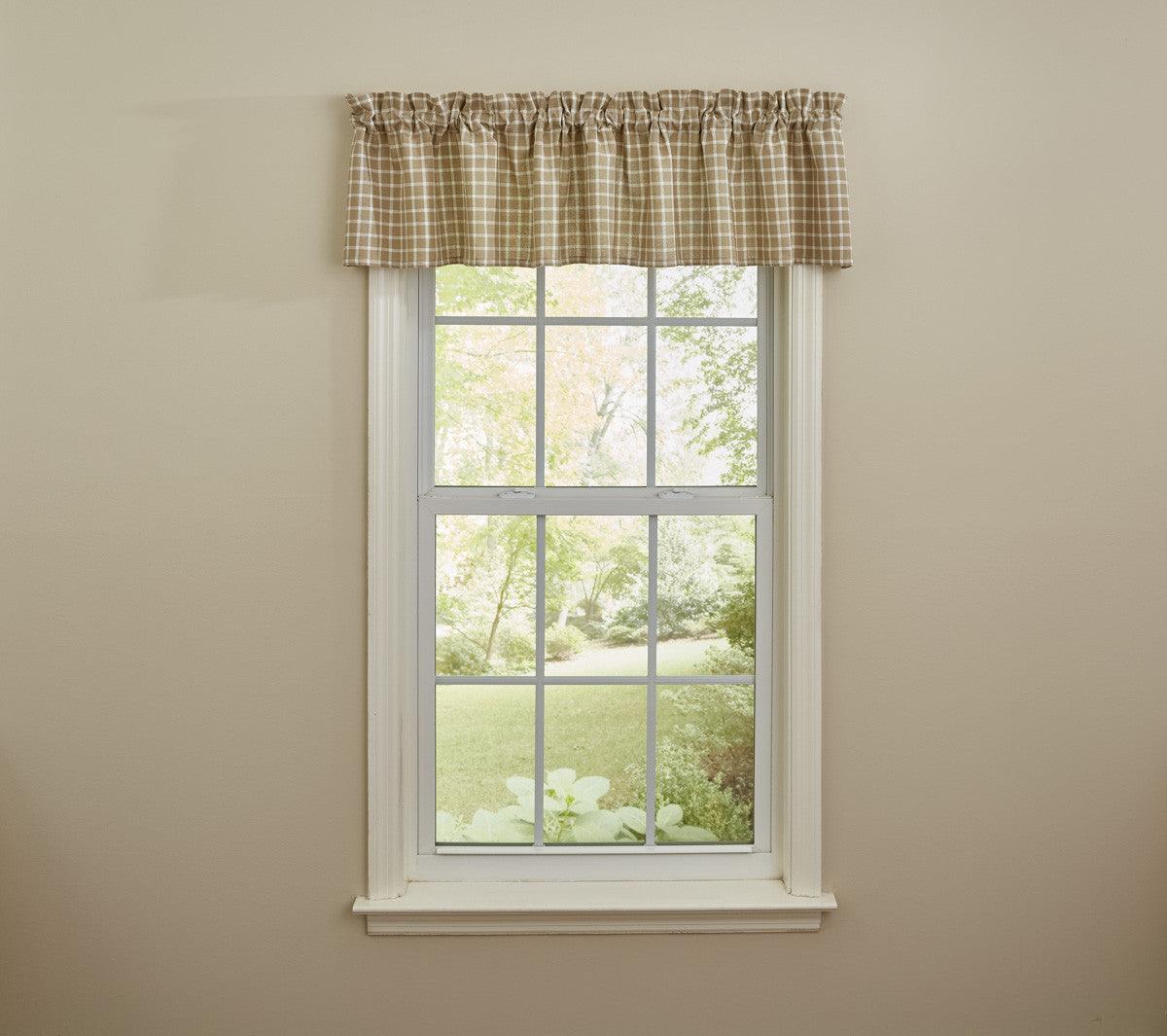 Stoneboro Check Valance - Cream Park designs - The Fox Decor