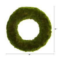 Thumbnail for 18” Moss Artificial Wreath - The Fox Decor