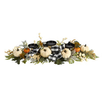 Thumbnail for 32” White Pumpkin and Berries Artificial Candelabrum