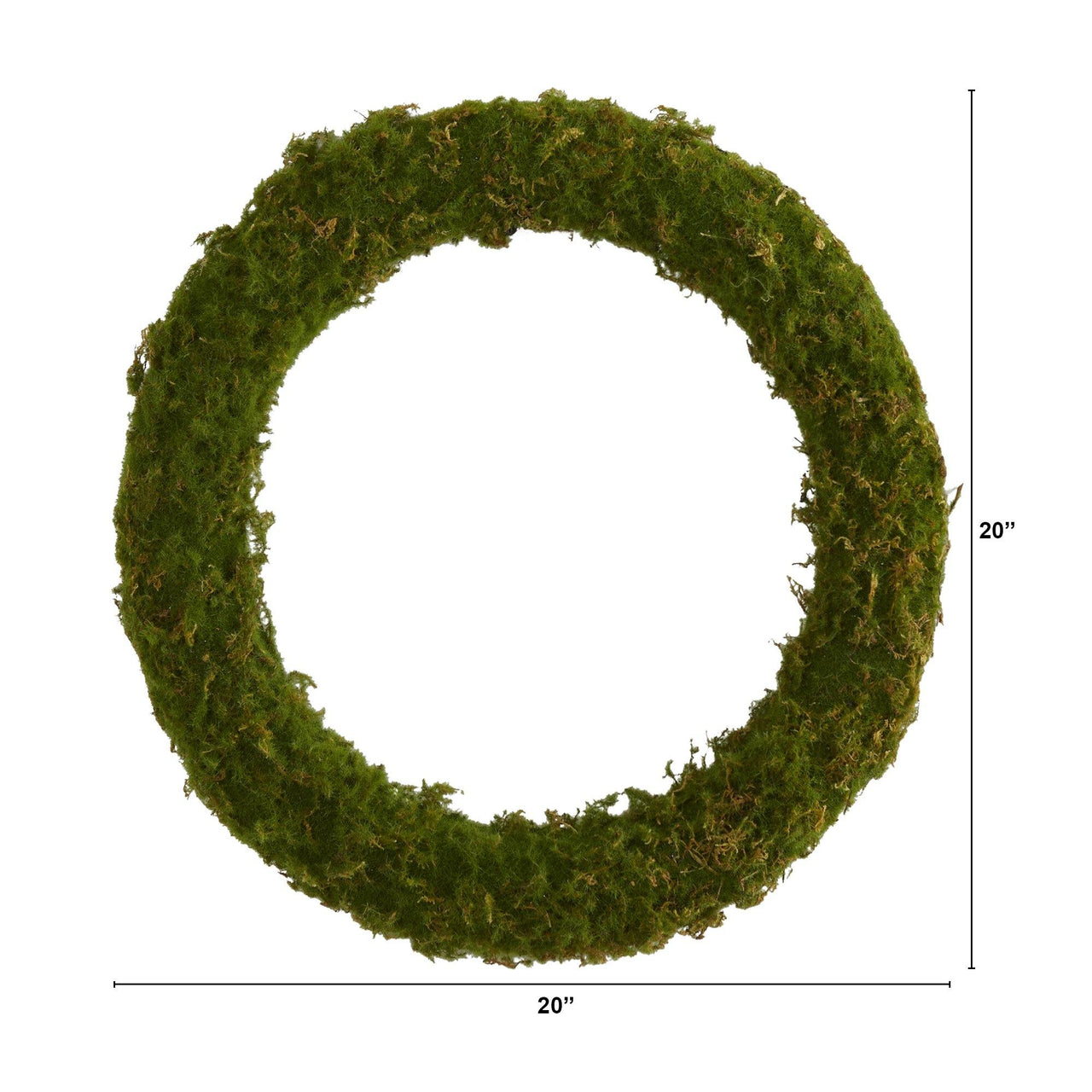 20” Moss Artificial Wreath - The Fox Decor