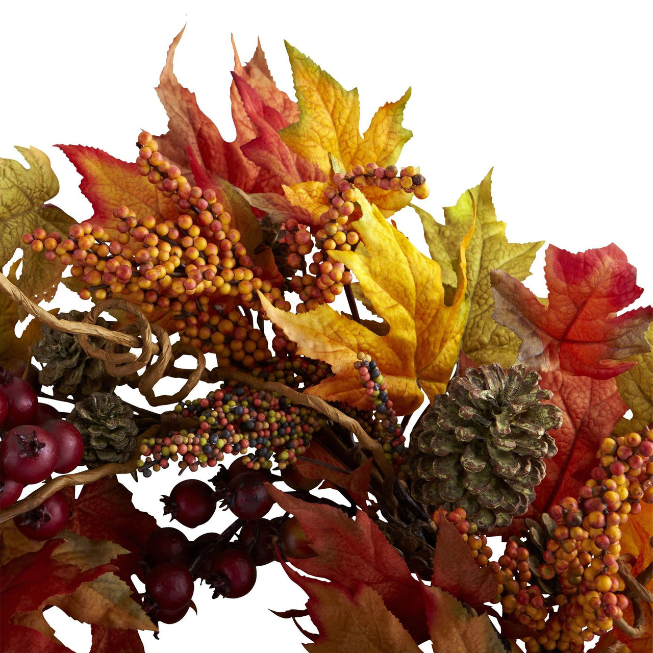 24” Maple and Berry Wreath - The Fox Decor