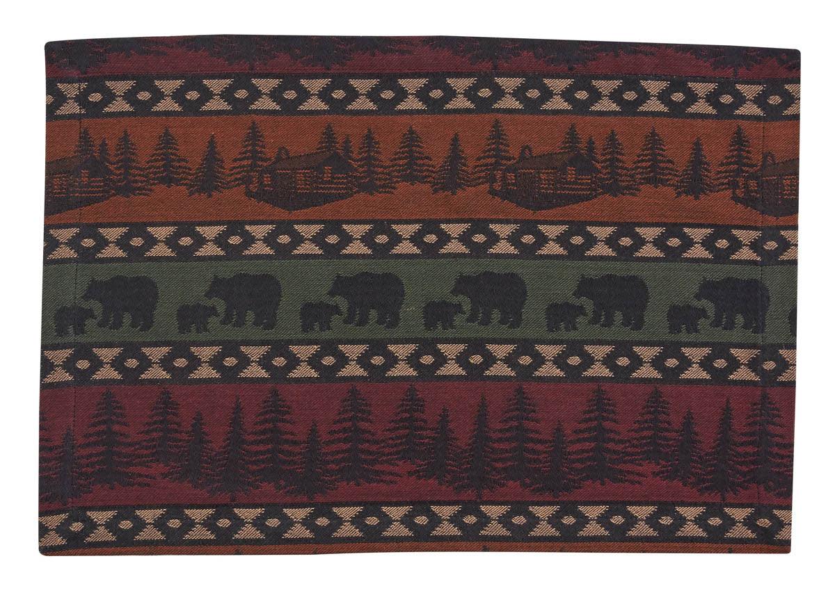 Mountain Bear Placemats - Set Of 6 Park Designs - The Fox Decor