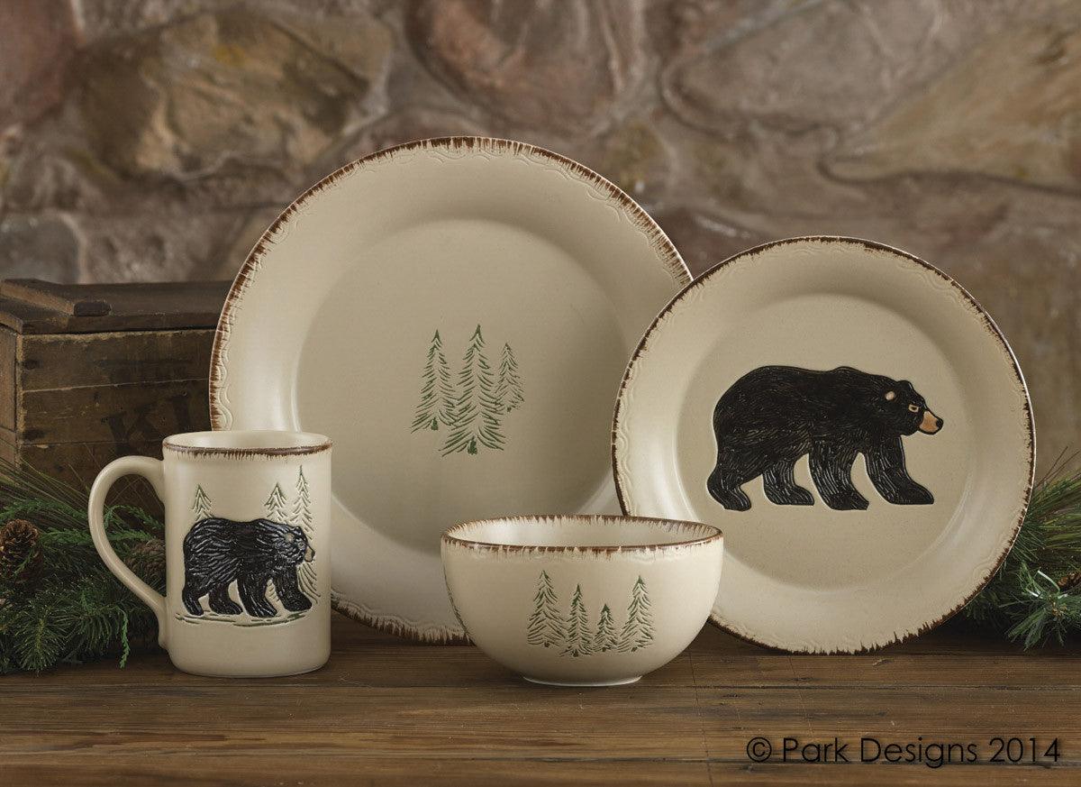 Rustic Retreat Bear Salad Plates - Set of 4 Park Designs