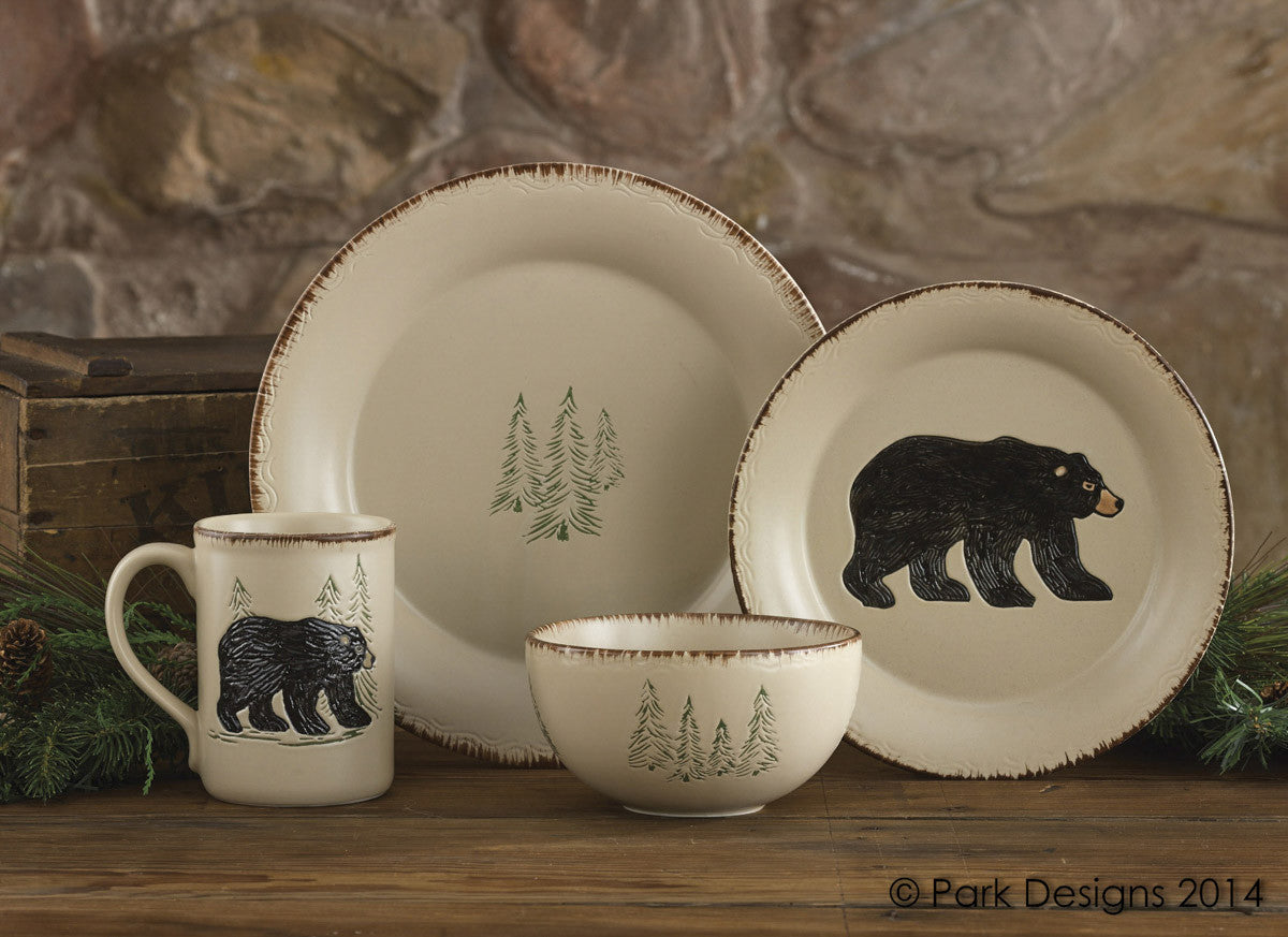 Rustic Retreat Bear Mugs - Set of 4 Park Designs