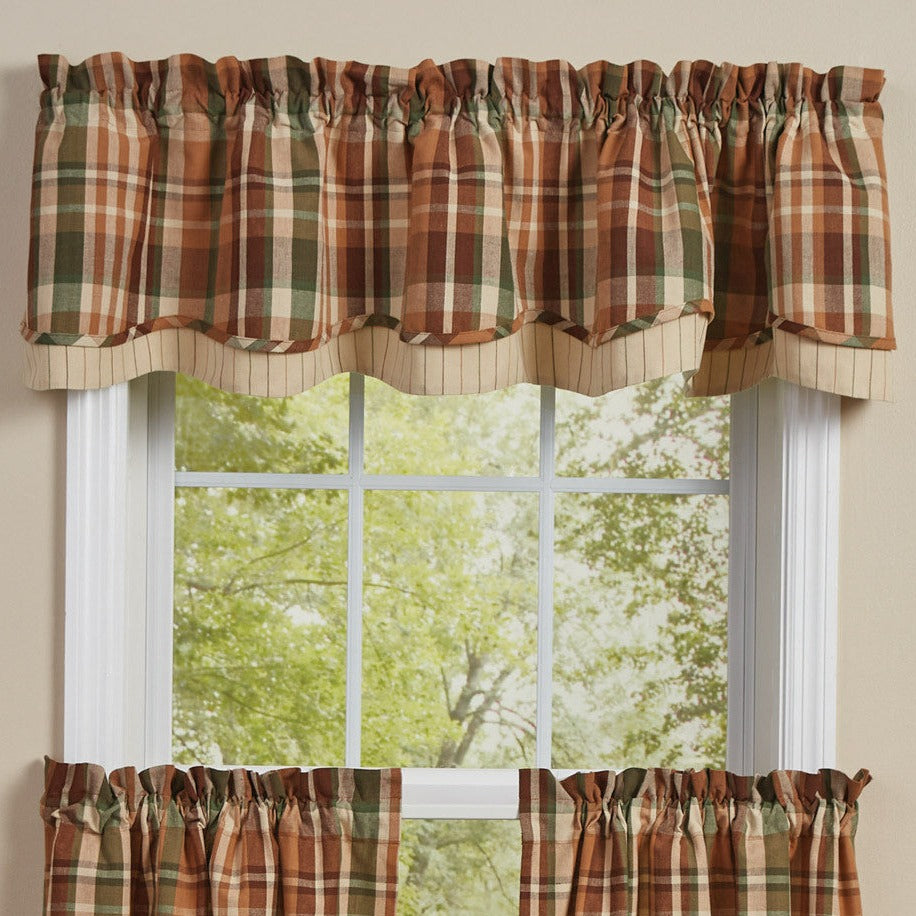 Woodbourne Lined Layered Valance 16" L - Park designs