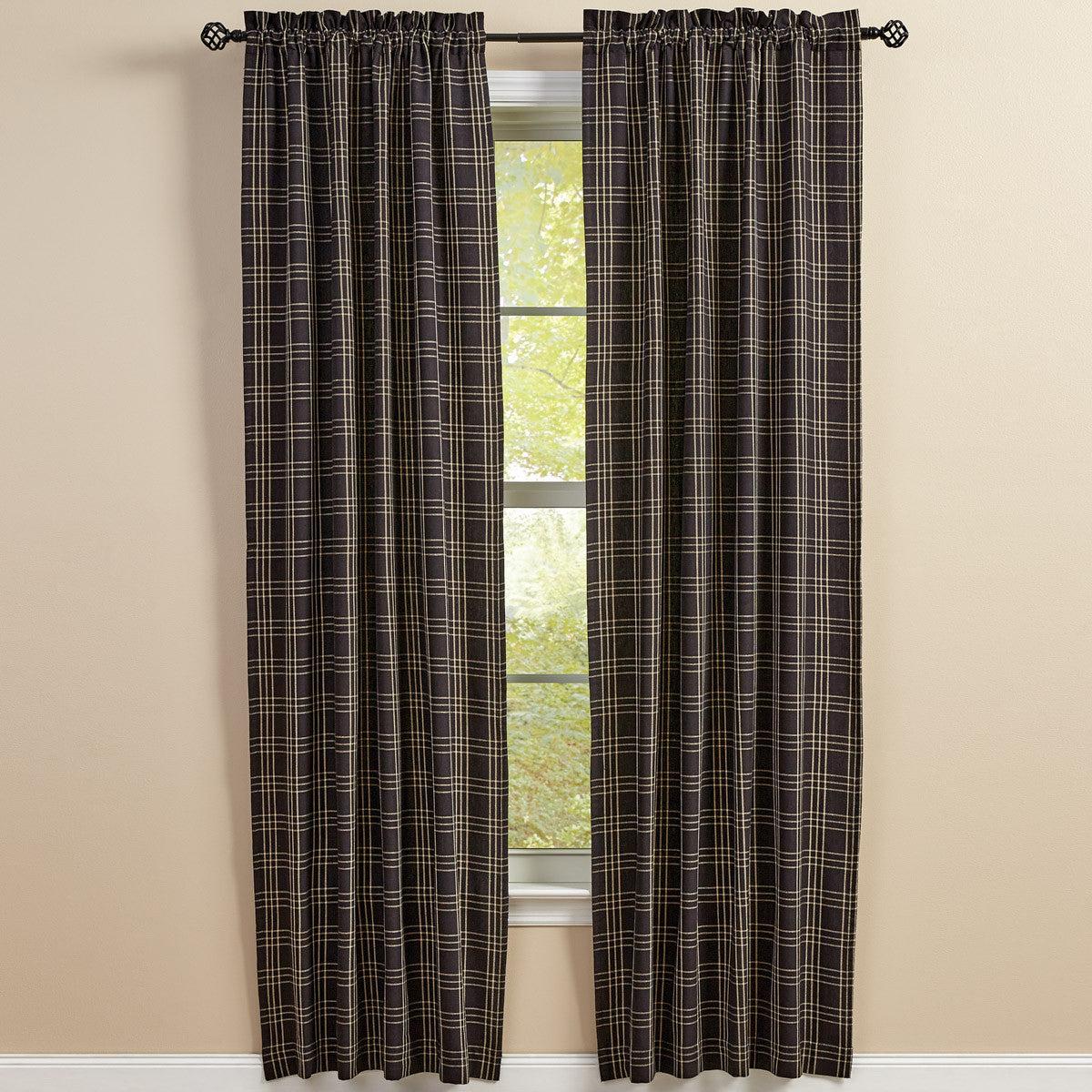 Farmhouse Star Lined Panel Pair 84