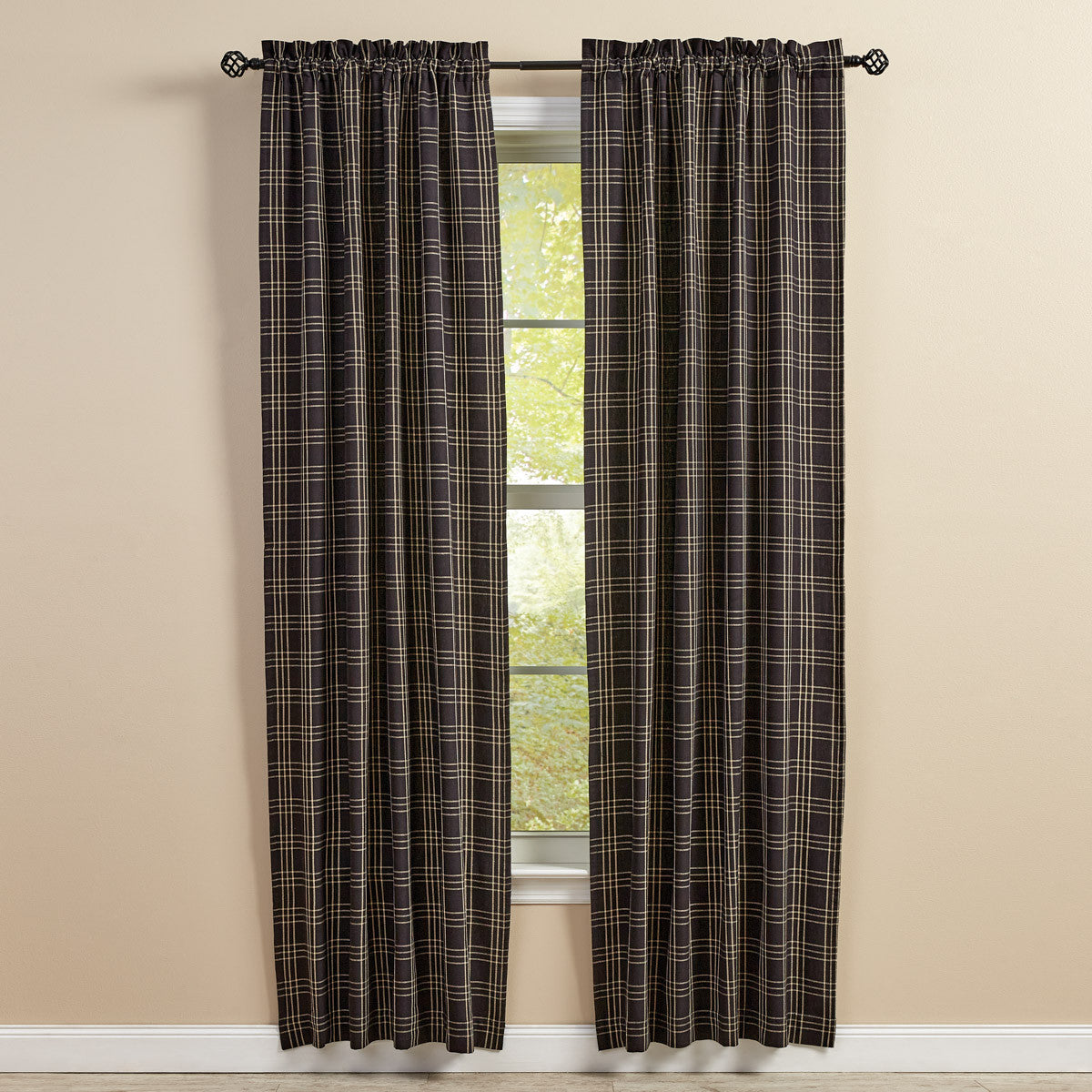 Farmhouse Star Lined Panel Pair 84