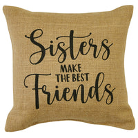 Thumbnail for Sisters Make Friends Sentiment Pillow - 10x10 Park Designs
