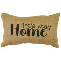 Thumbnail for Let's Stay Home Sentiment Pillow - 7x12 Park Designs
