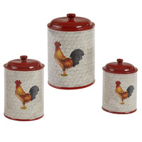 Thumbnail for Break Of Day Rooster Set of 3 Canister Set Park Designs