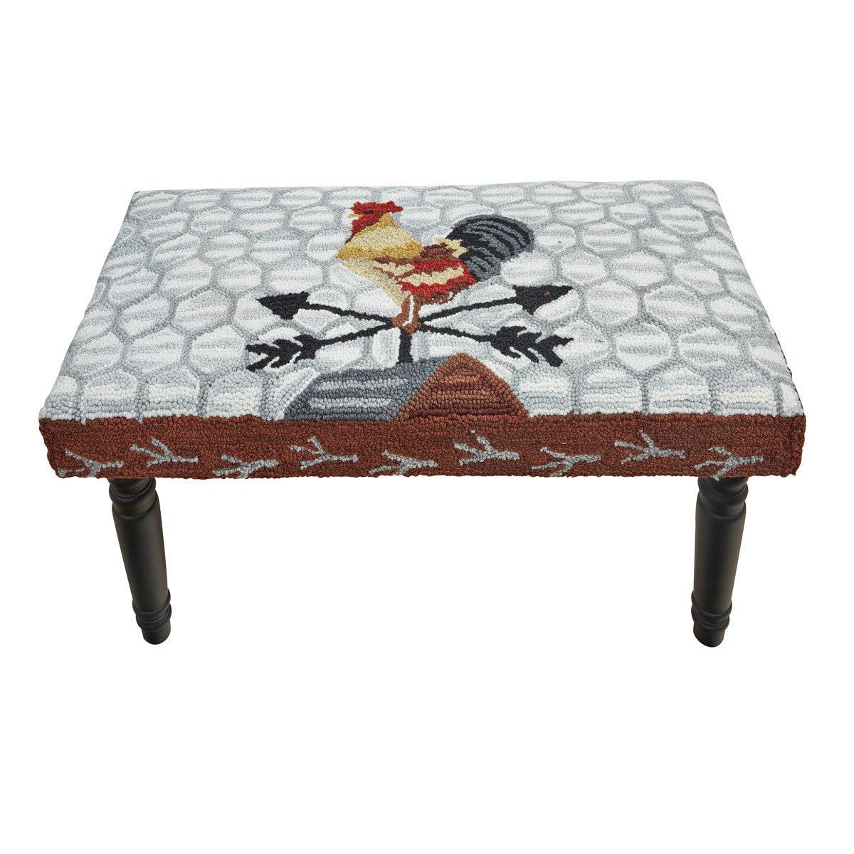 Break Of Day Rooster Hooked Bench - Park Designs - The Fox Decor