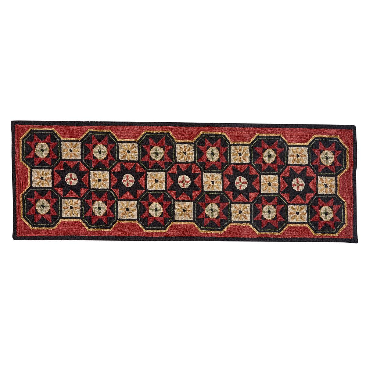 Folk Star Hooked Rug Runner 2 x 6 - Park Designs - The Fox Decor