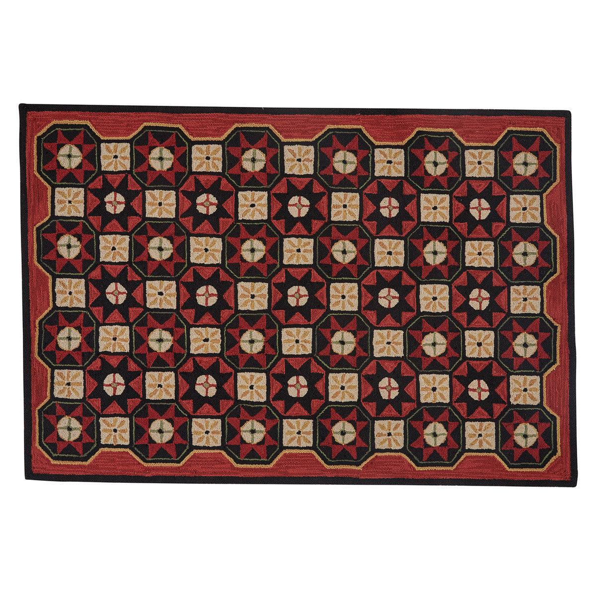Folk Star Hooked Rug 4' x 6' Park Designs - The Fox Decor