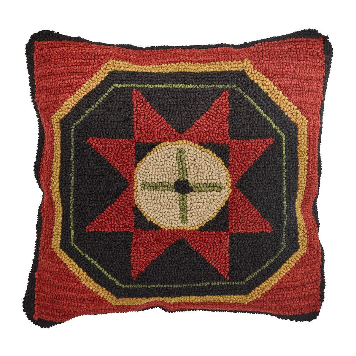 Folk Star Hooked 18x18 - Park Designs - The Fox Decor