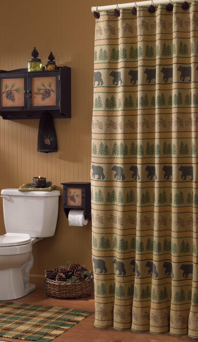 Bear Tracks Shower Curtain 72
