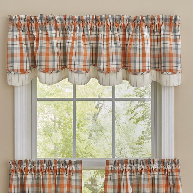 Apricot & Stone Valance - Lined Layered Park Designs - The Fox Decor