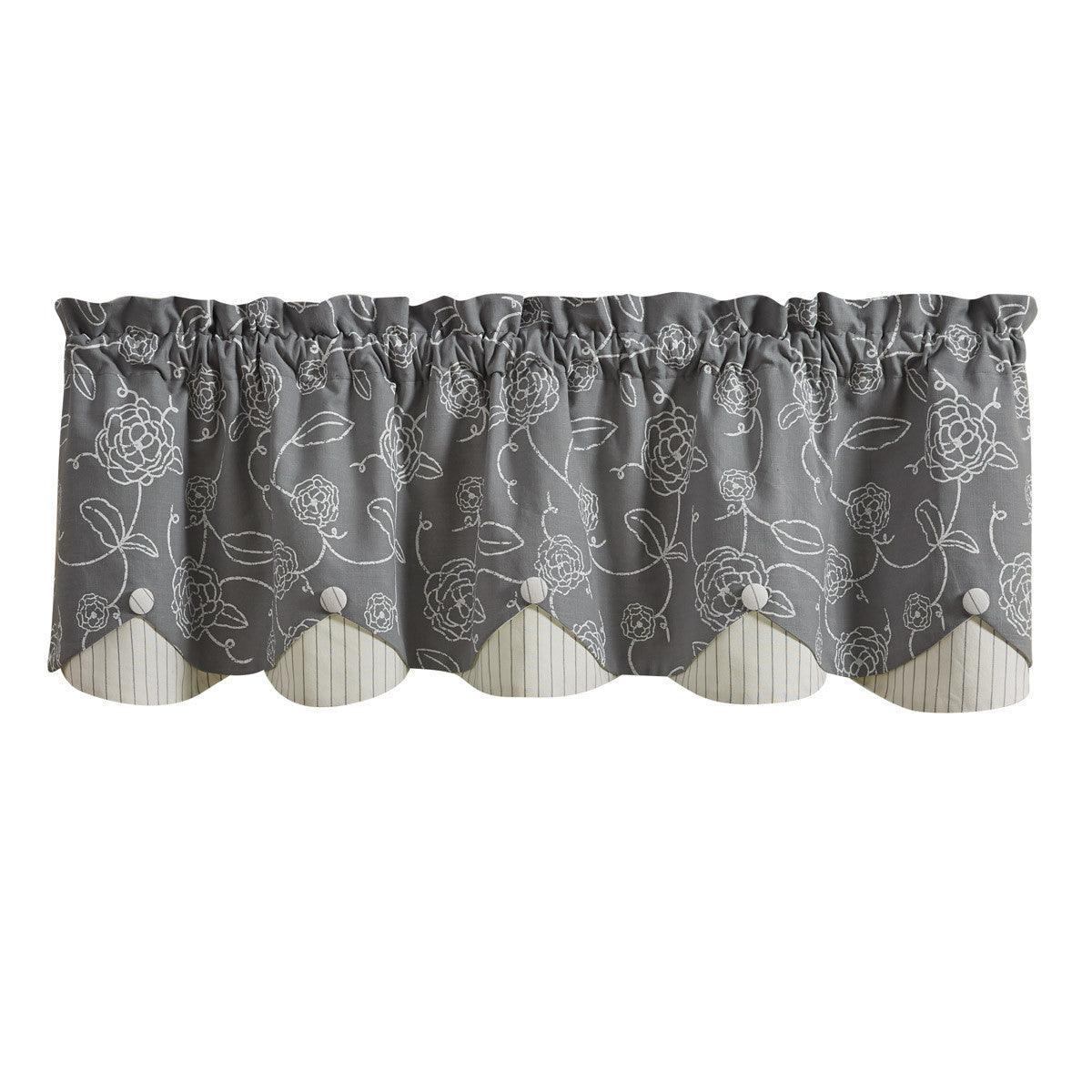 Garden Path Valance - Lined Scalloped Park Designs - The Fox Decor