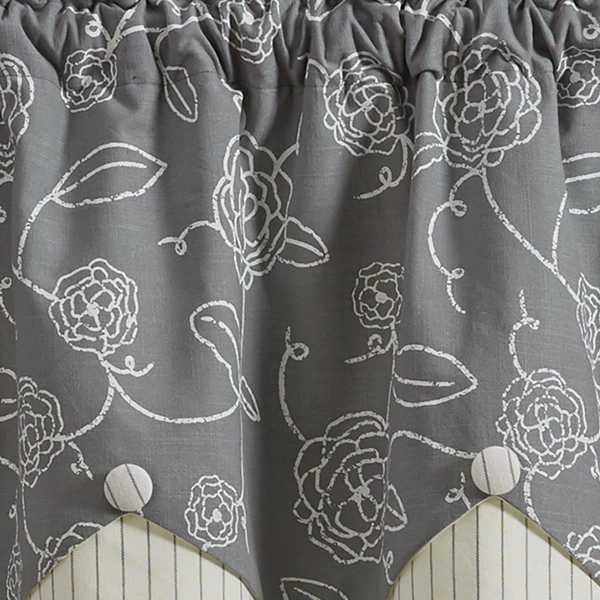 Garden Path Valance - Lined Scalloped Park Designs