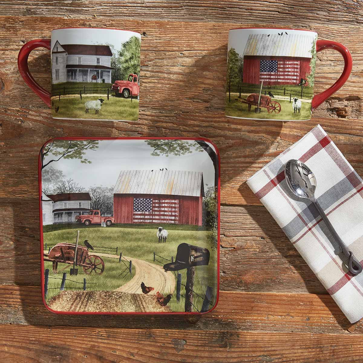 Life On The Farm Mugs - Set of 4 Park Designs