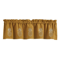 Thumbnail for Pineapple Embroidered Valance - Lined 60x14 Park Designs - The Fox Decor
