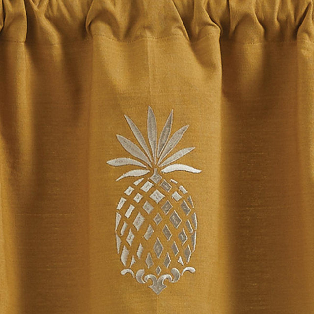 Pineapple Embroidered Valance - Lined 60x14 Park Designs - The Fox Decor