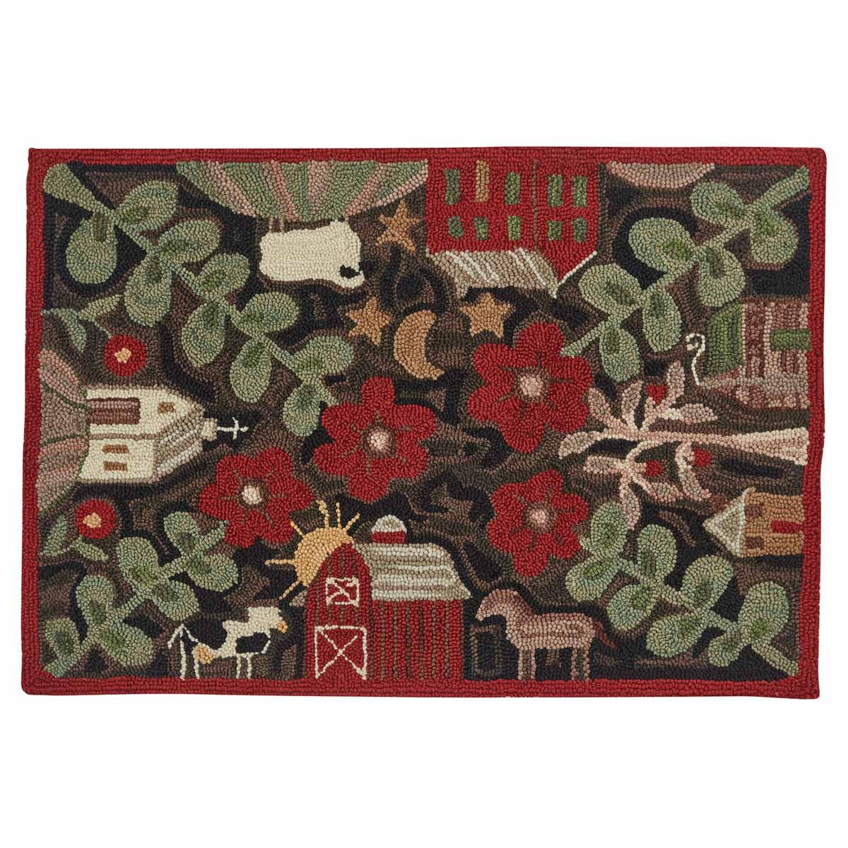Farm Life Hooked Rug - 2'X3' Park Designs - The Fox Decor