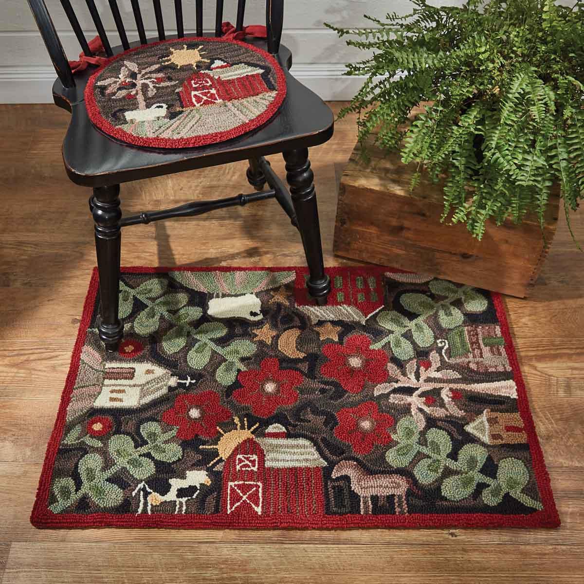 Farm Life Hooked Rug - 2'X3' Park Designs - The Fox Decor