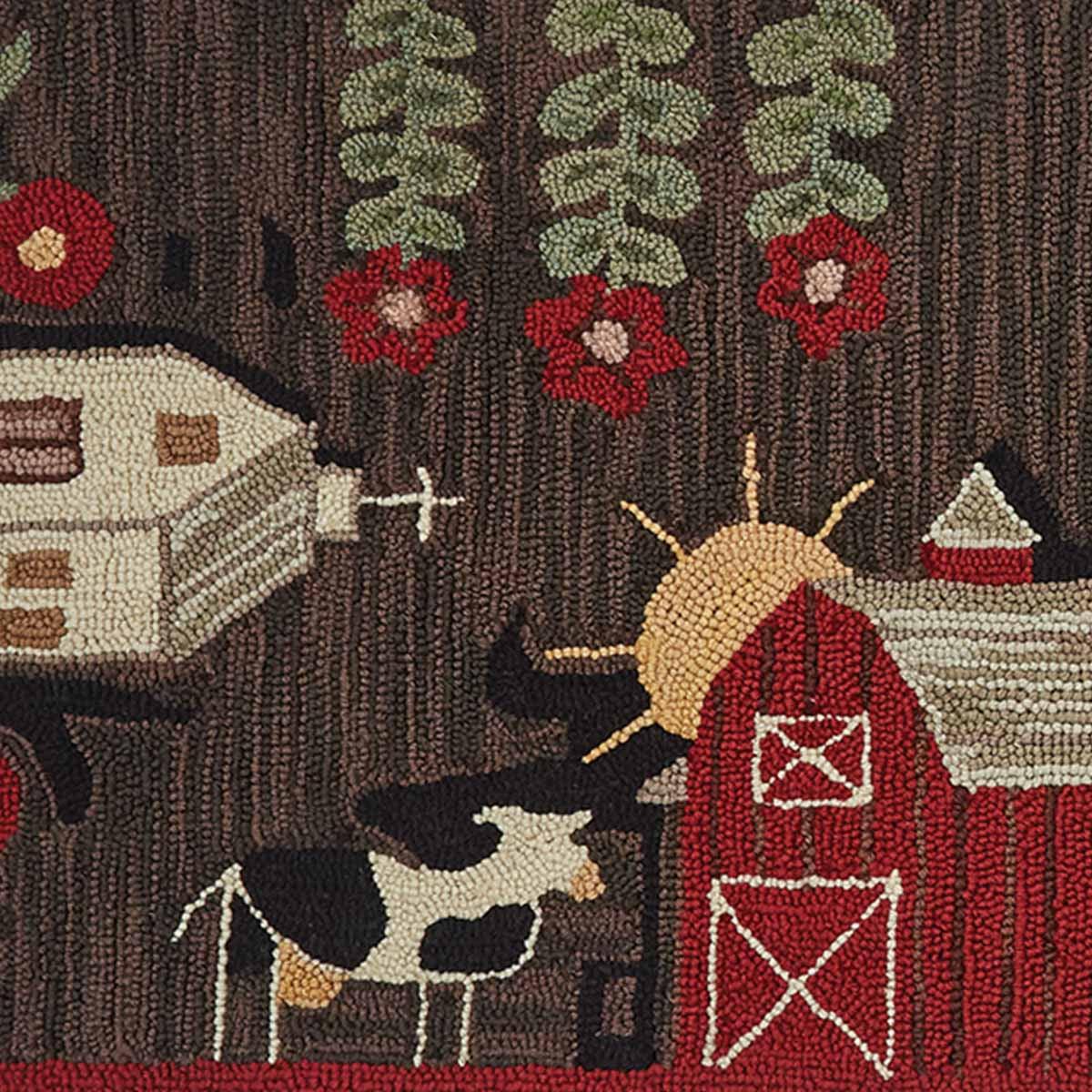 Farm Life Hooked Rug Runner - 2'x6' Park Designs - The Fox Decor