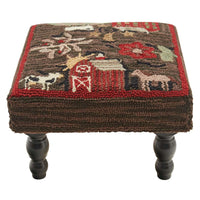 Thumbnail for Farm Life Hooked Stool Park Designs - The Fox Decor