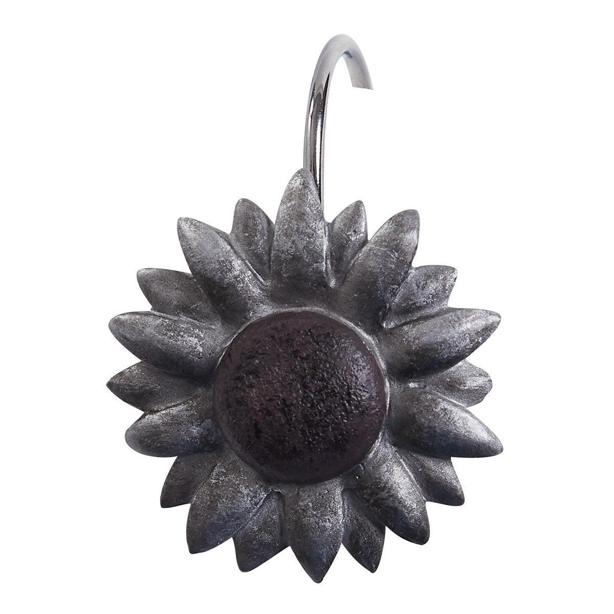 Antique Farmhouse Sunflower Shower Curtain Hooks - Set of 12 Park Designs - The Fox Decor