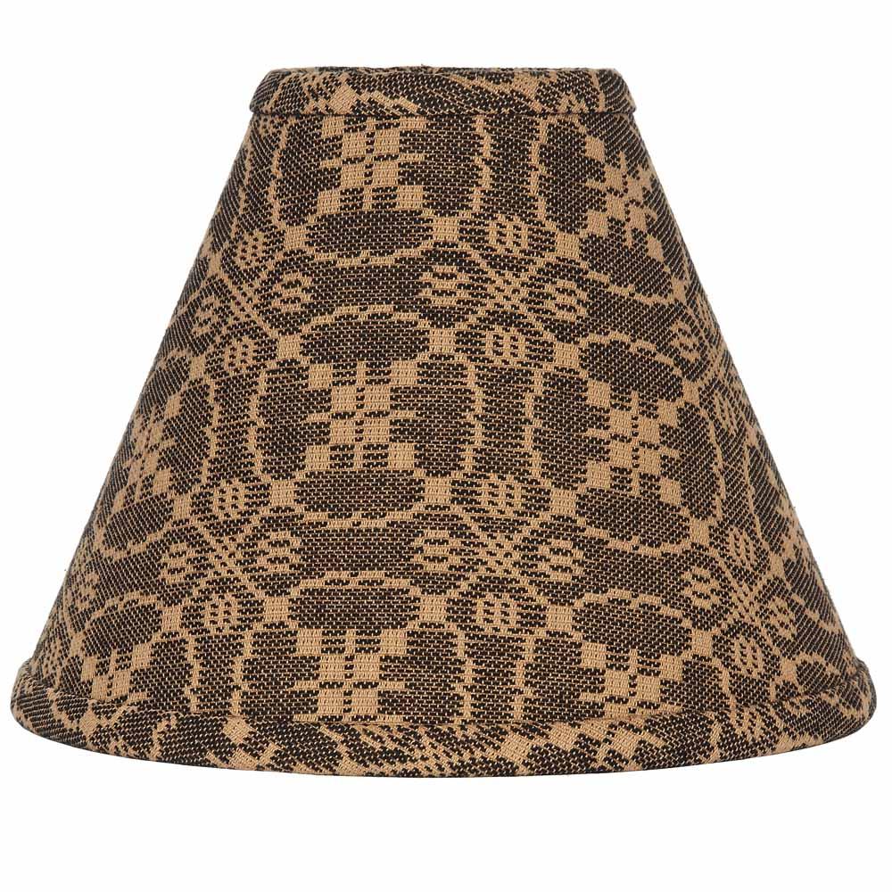 Black Tan Marshfield Jacquard 14" Lampshade 4W106011 - The Fox Decor