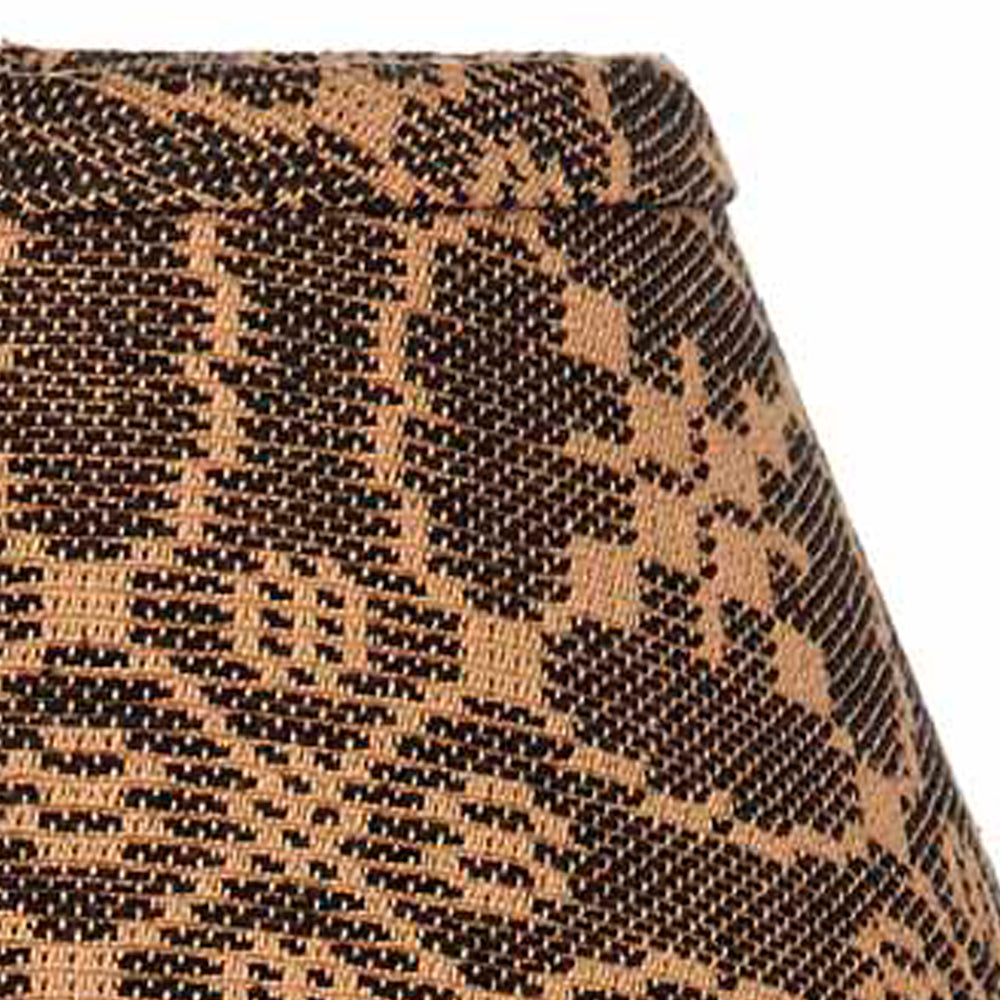 Black Tan Marshfield Jacquard 14" Lampshade 4W106011 - The Fox Decor