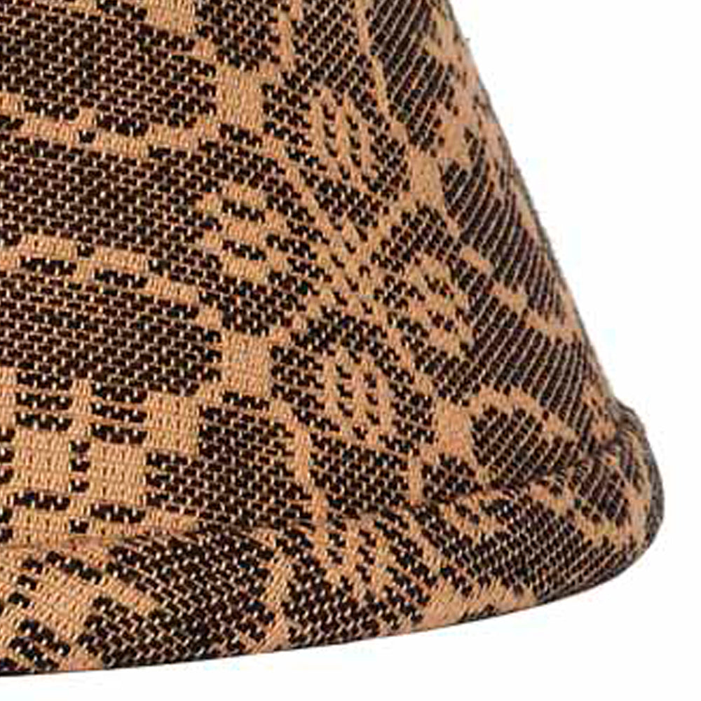 Black Tan Marshfield Jacquard 14" Lampshade 4W106011 - The Fox Decor