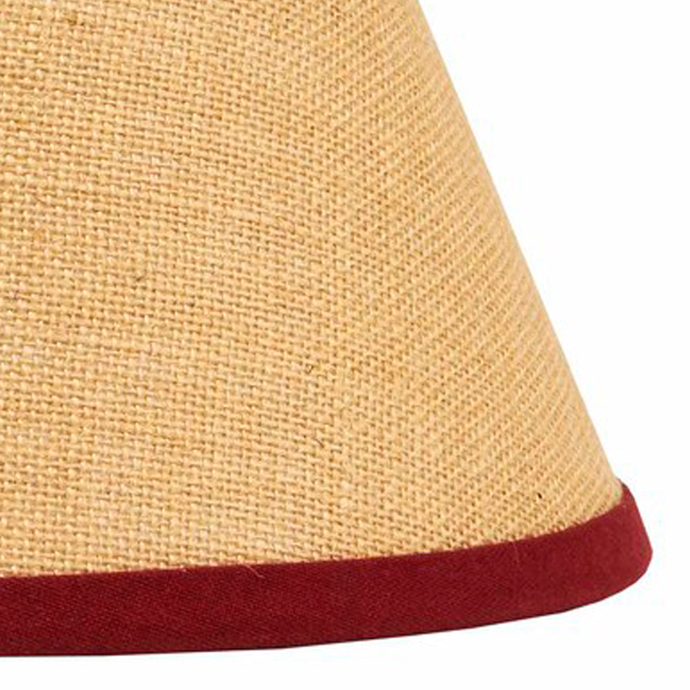 Barn Red Wheat Burlap Stripe 14" Lampshade - Interiors by Elizabeth