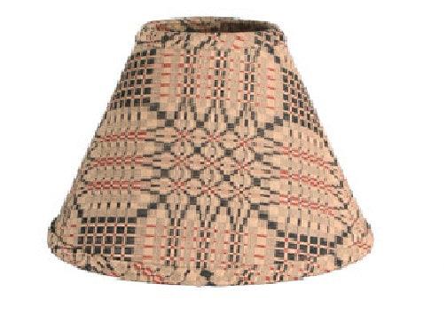 Trenton Jacquard Nutmeg Black Red Lampshade 4W243025 - The Fox Decor