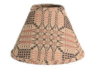 Thumbnail for Trenton Jacquard Nutmeg Black Red Lampshade 4W243025 - The Fox Decor
