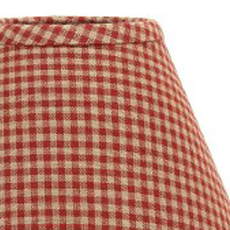 Barn Red Oat Newbury Gingham 14" Lampshade 4W670017 - The Fox Decor