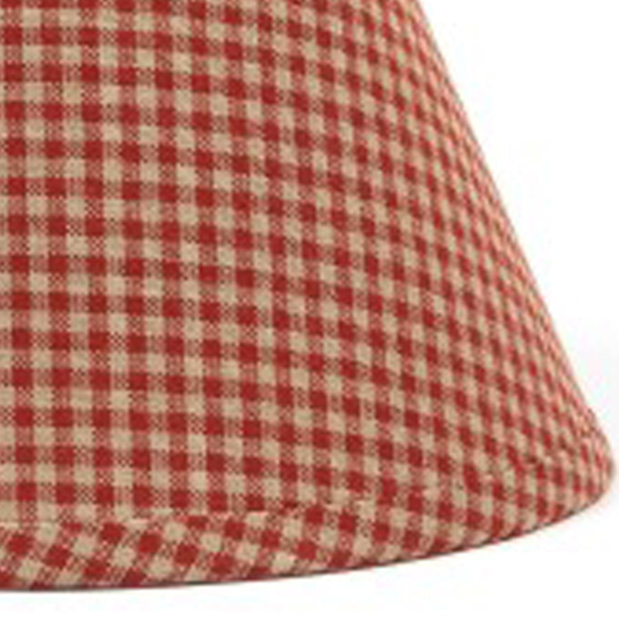 Barn Red Oat Newbury Gingham 14" Lampshade 4W670017 - The Fox Decor